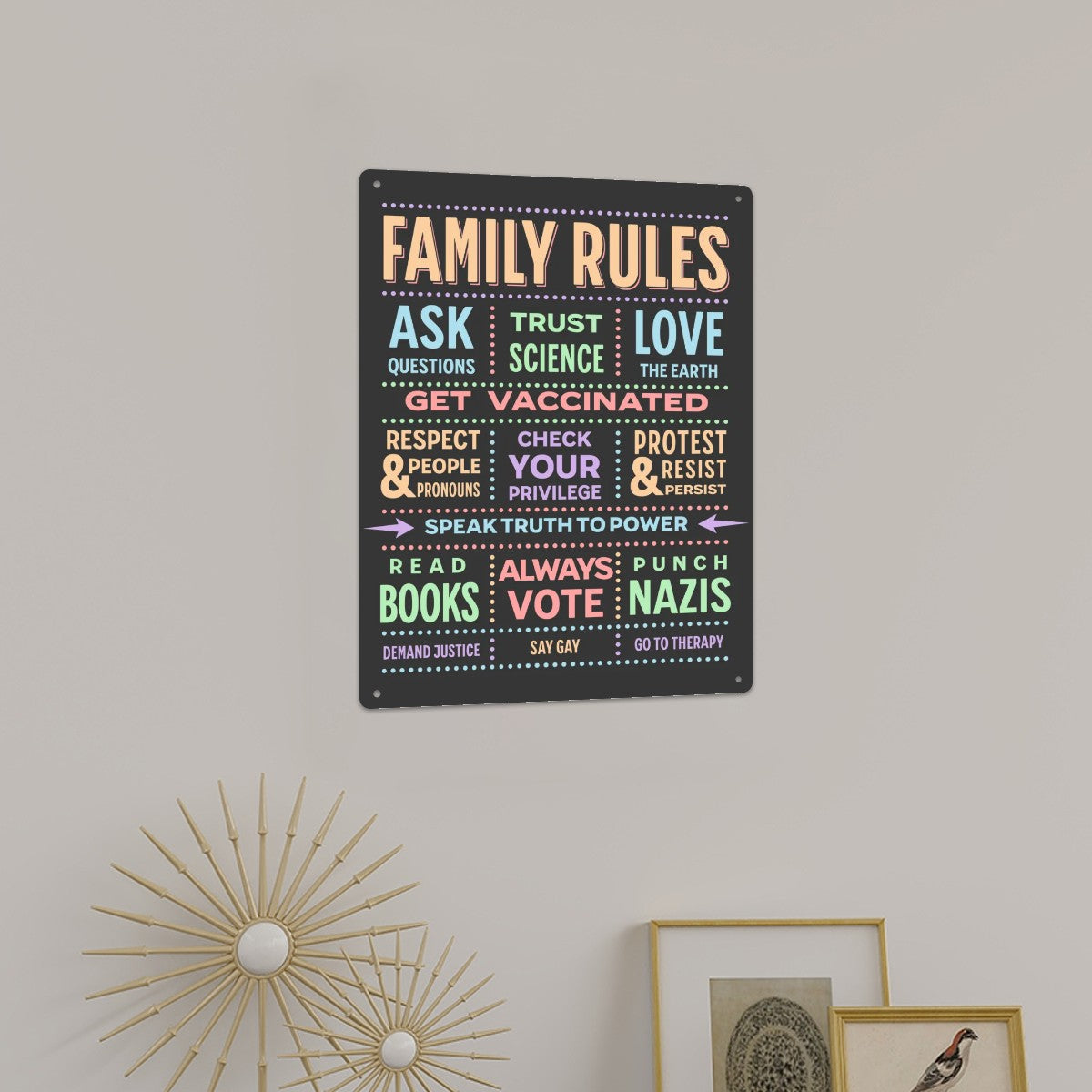Sign Home Decor, In this Progressive Liberal House We, Free Shipping