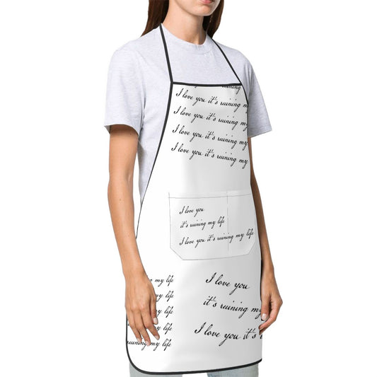 White Ruining My Life Apron, Free Shipping