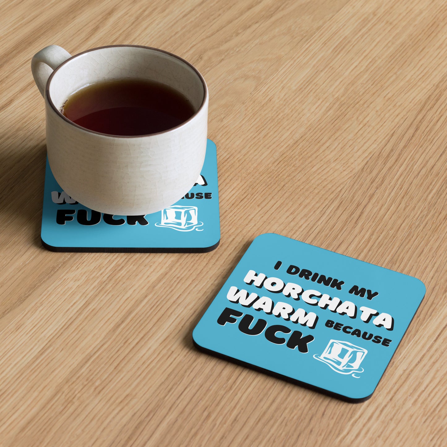 Horchata Warm, Fuck ICE Cork-back (4-pack set) Free Shipping