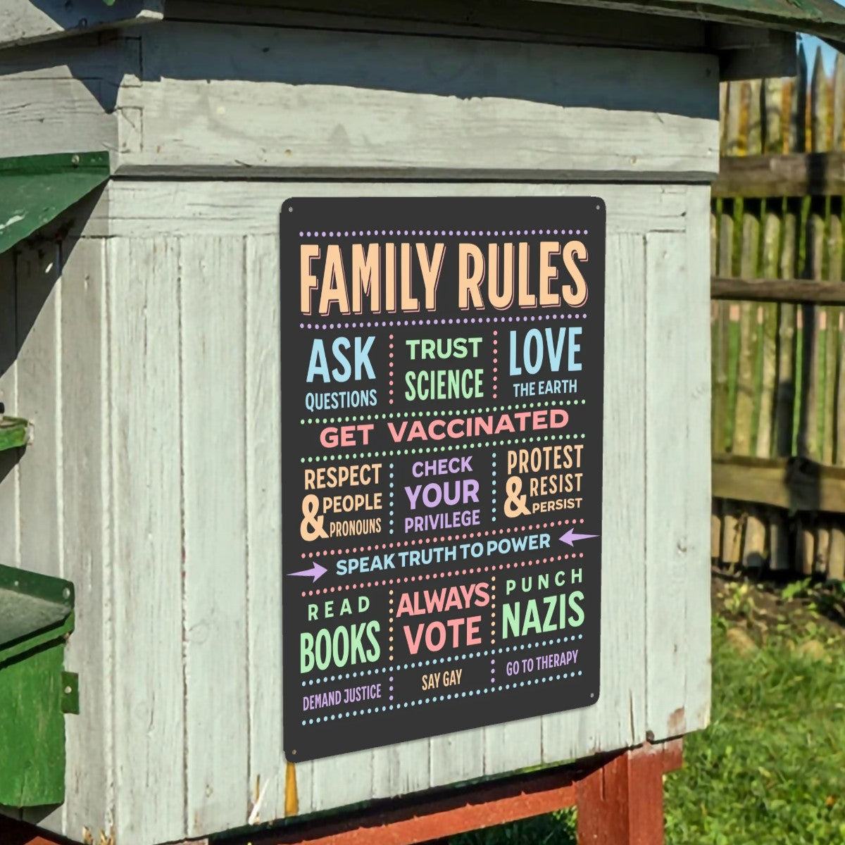 Sign Home Decor, In this Progressive Liberal House We, Free Shipping