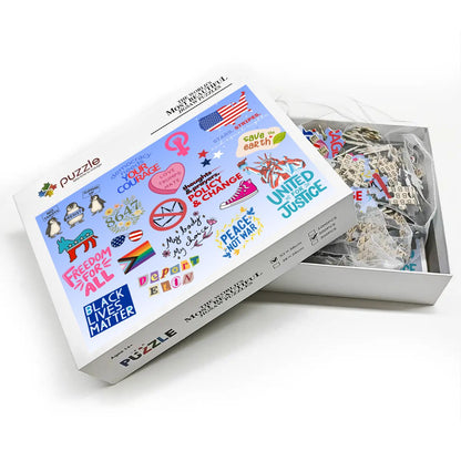 Anti-MAGA Puzzle, Democrat Progressive, 500 Pieces, Free Shipping