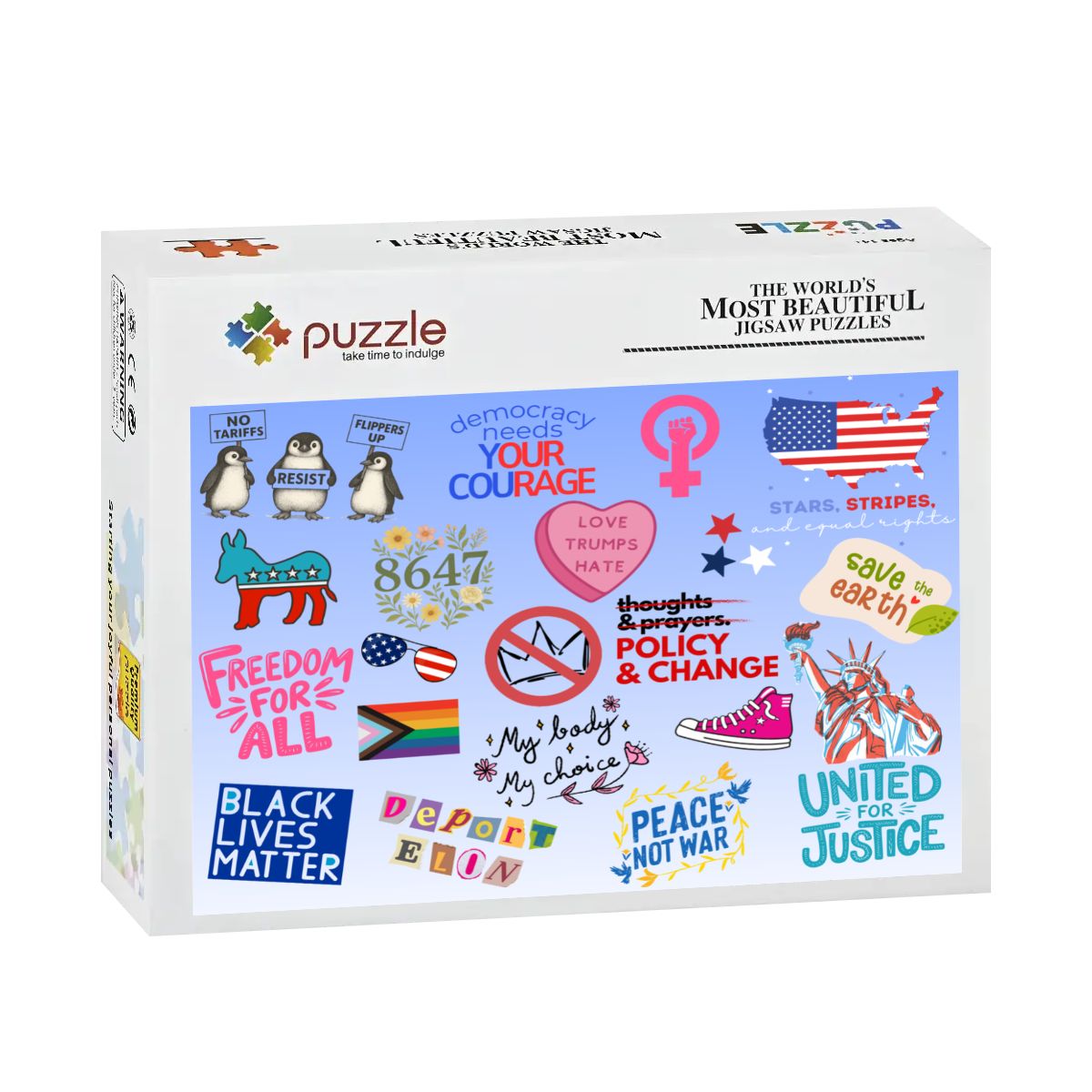 Anti-MAGA Puzzle, Democrat Progressive, 500 Pieces, Free Shipping