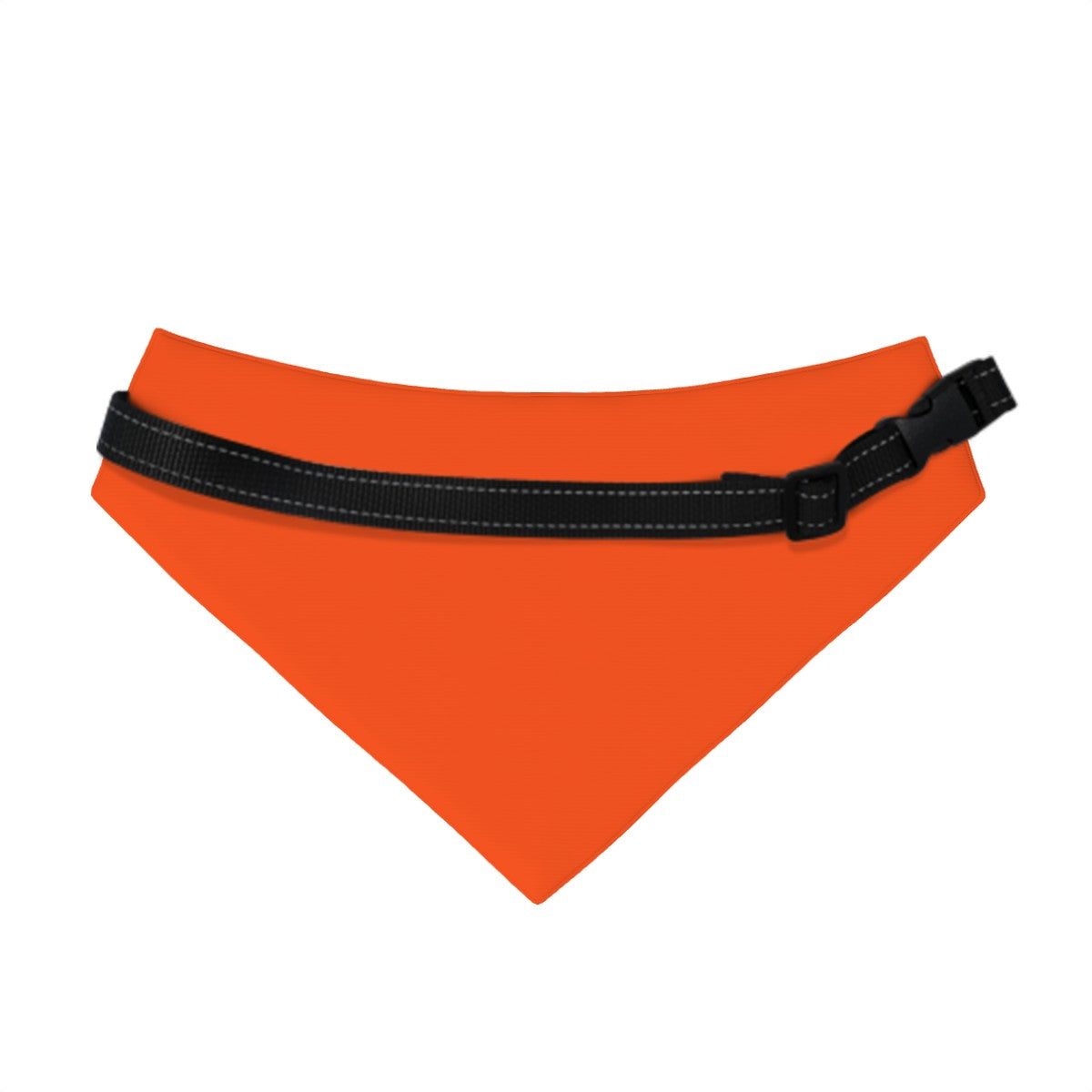 Orange bandana with a black strap on a white background