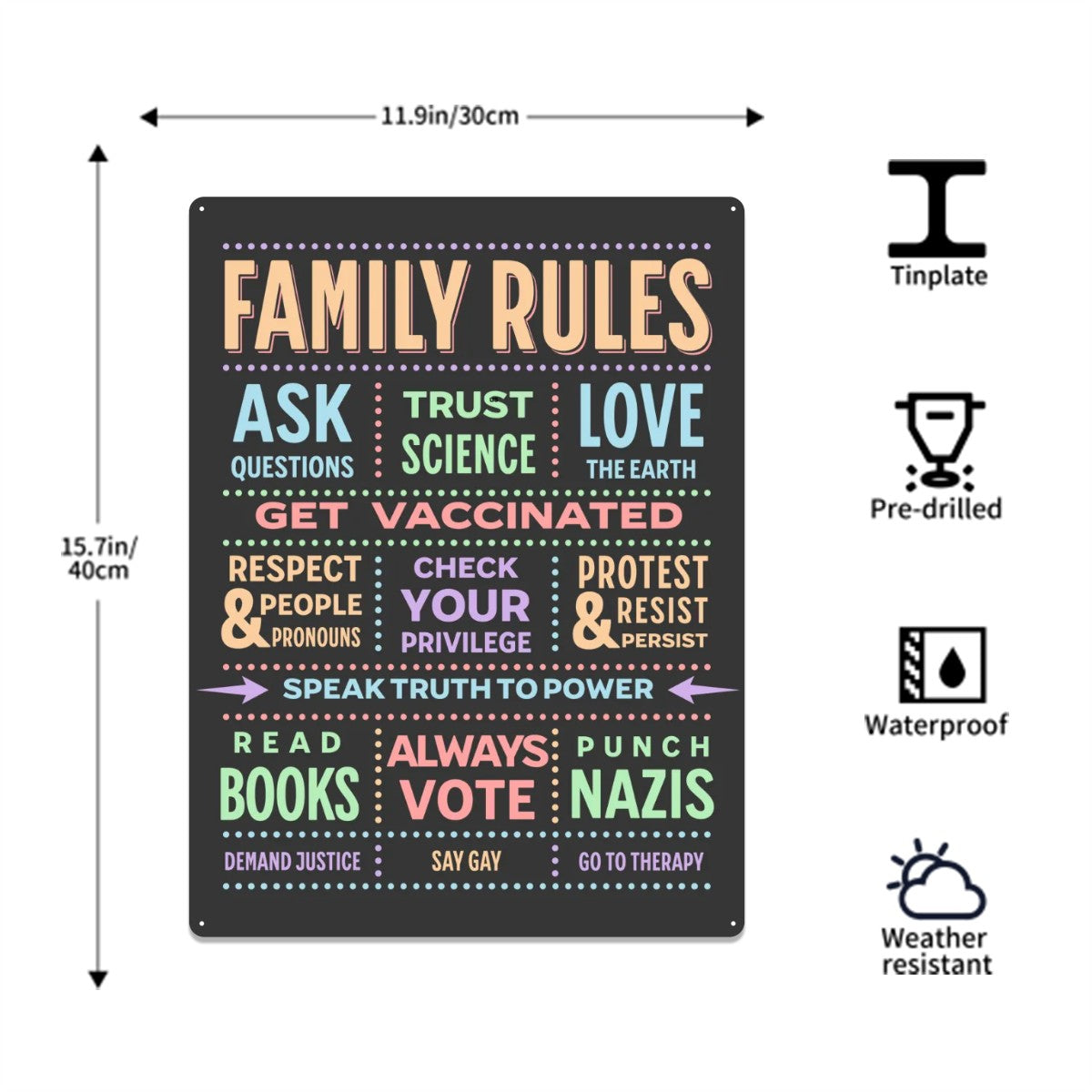 Sign Home Decor, In this Progressive Liberal House We, Free Shipping