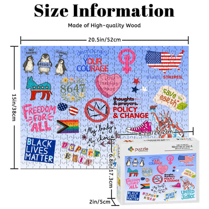 Anti-MAGA Puzzle, Democrat Progressive, 500 Pieces, Free Shipping