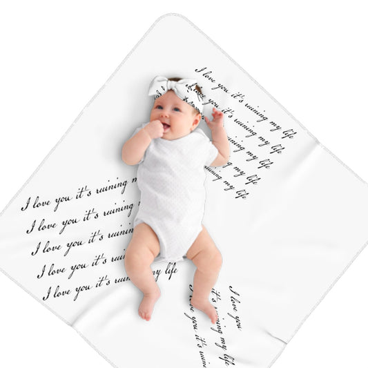 Baby Headband & Swaddle Blanket Set, Taylortot TTPD White Dress Poets, Free Shipping