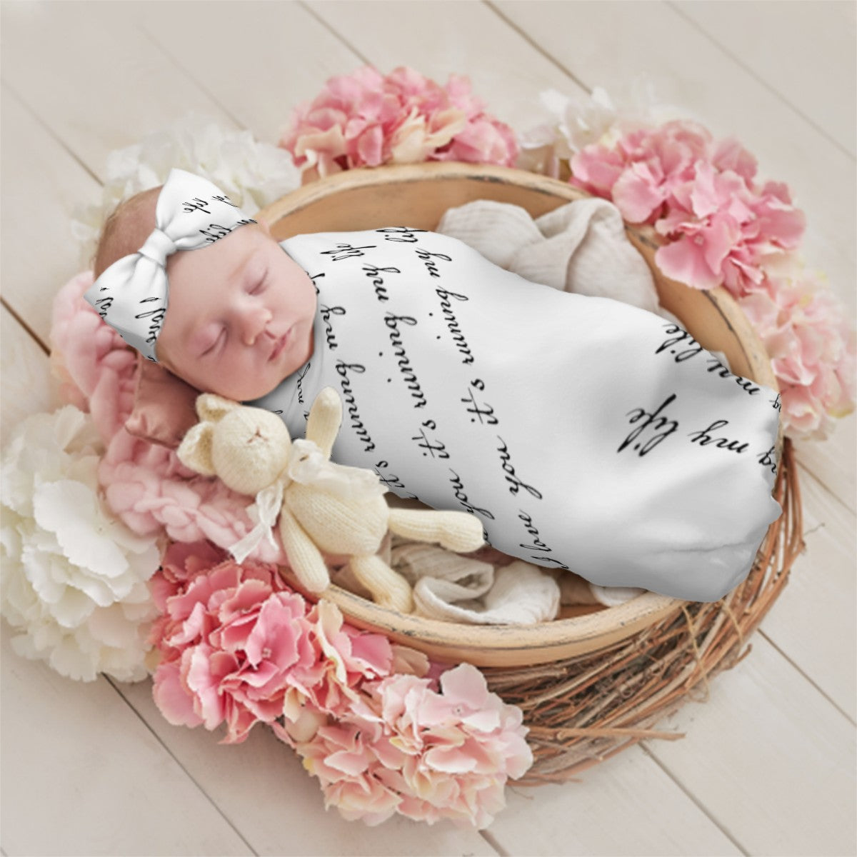 Baby Headband & Swaddle Blanket Set, Taylortot TTPD White Dress Poets, Free Shipping