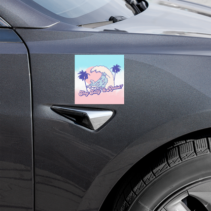 Stay Salty and Resist Retro Car Magnet - Free Shipping