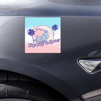 Stay Salty and Resist Retro Car Magnet - Free Shipping