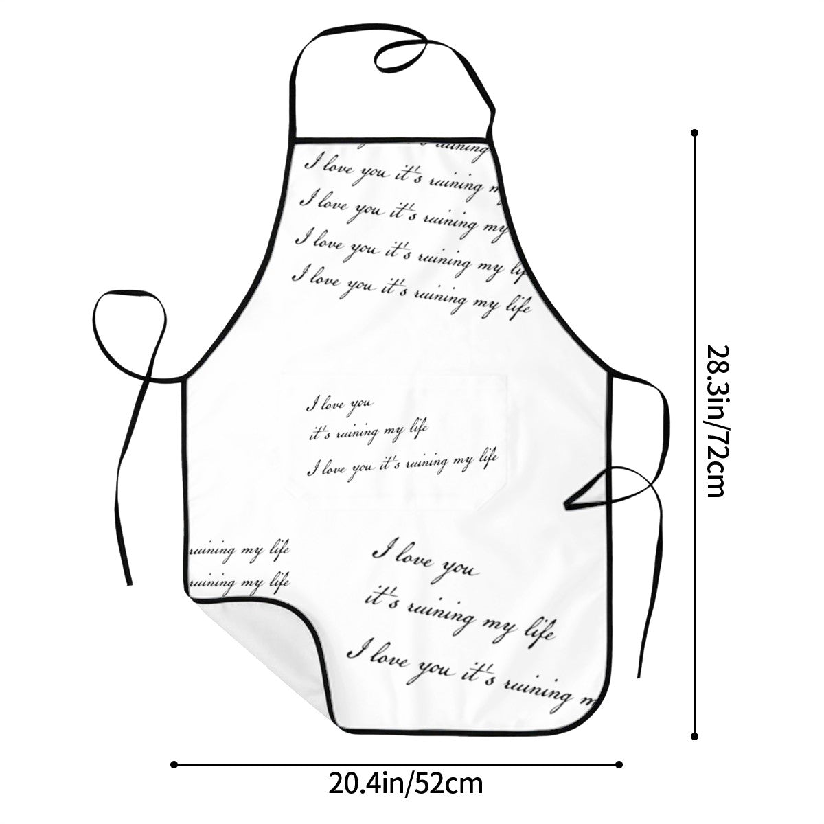 White Ruining My Life Apron, Free Shipping