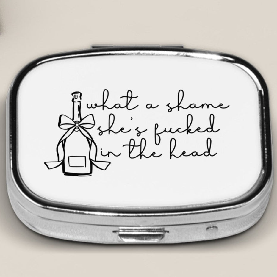 She's Fucked in the Head, Square Small Pill Box - Free Shipping