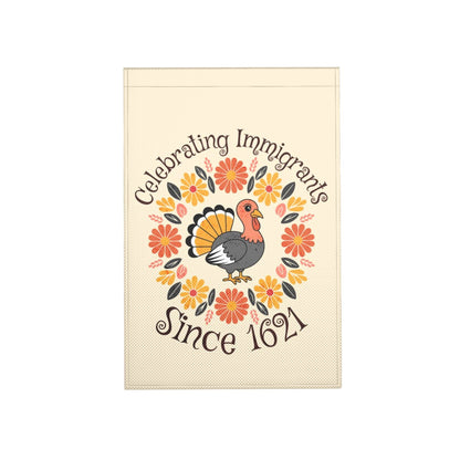 Retro Floral Turkey Thanksgiving Garden Flag, Yard Decor, Free Shipping