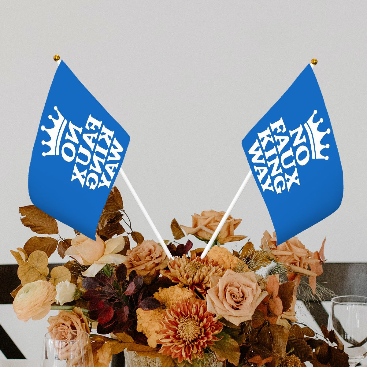 Small Flags Set of 6 No King Way Small Hand Flags (Set of 6)