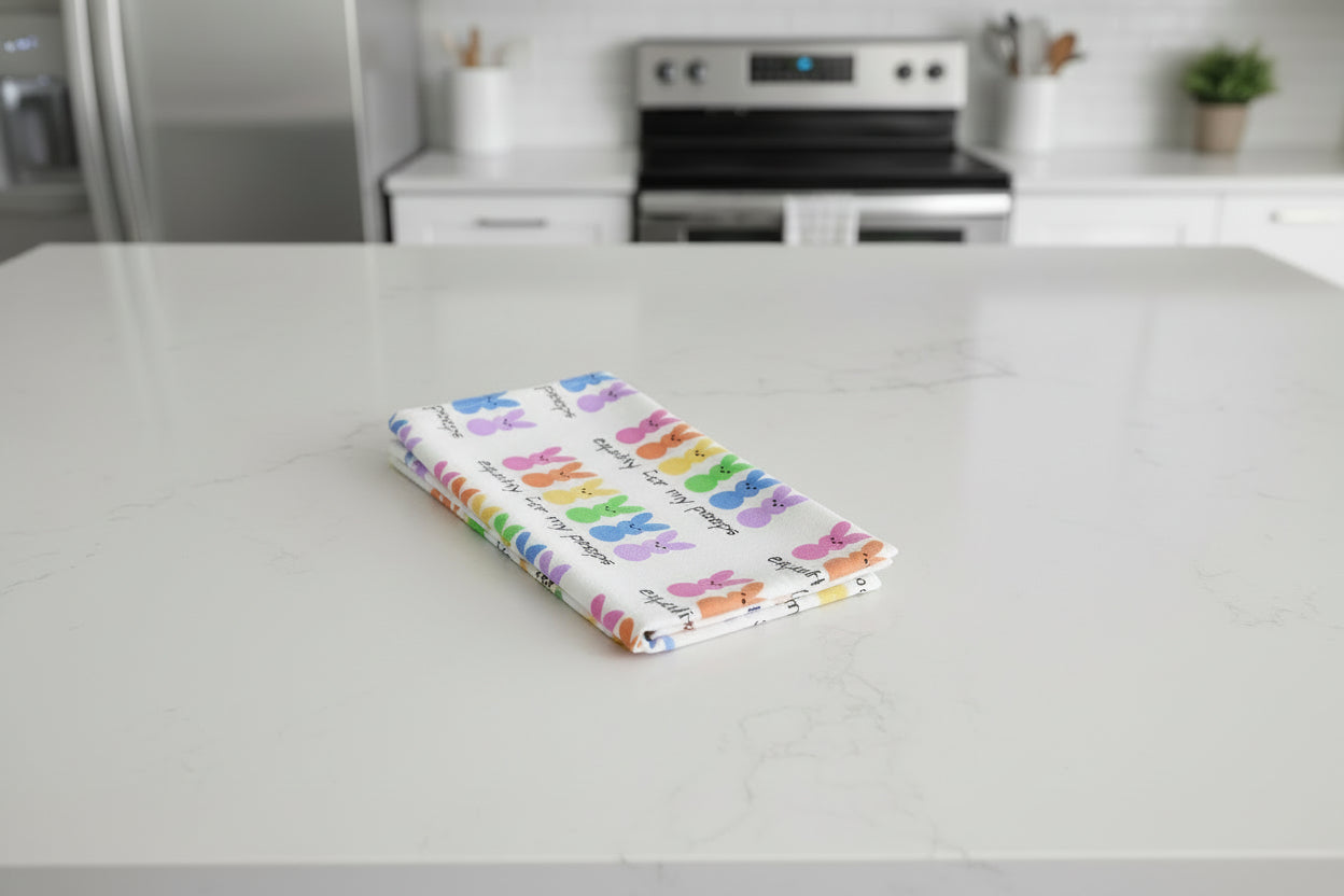 Equality Peeps Easter Dish/ Tea towel, Free Shipping