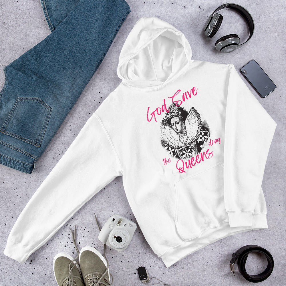 God save the Drag Queens white hoodie
