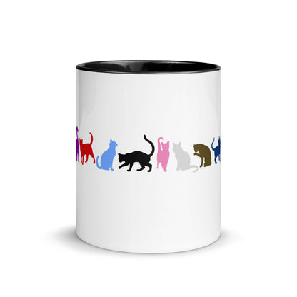 Cat Album Era Color Mug with Color Inside, Free Shipping