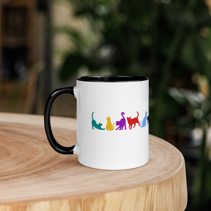 Cat Album Era Color Mug with Color Inside, Free Shipping