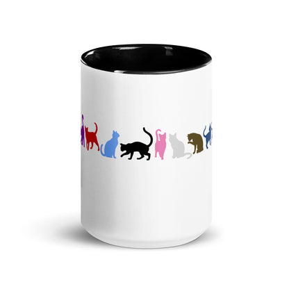 Cat Album Era Color Mug with Color Inside, Free Shipping