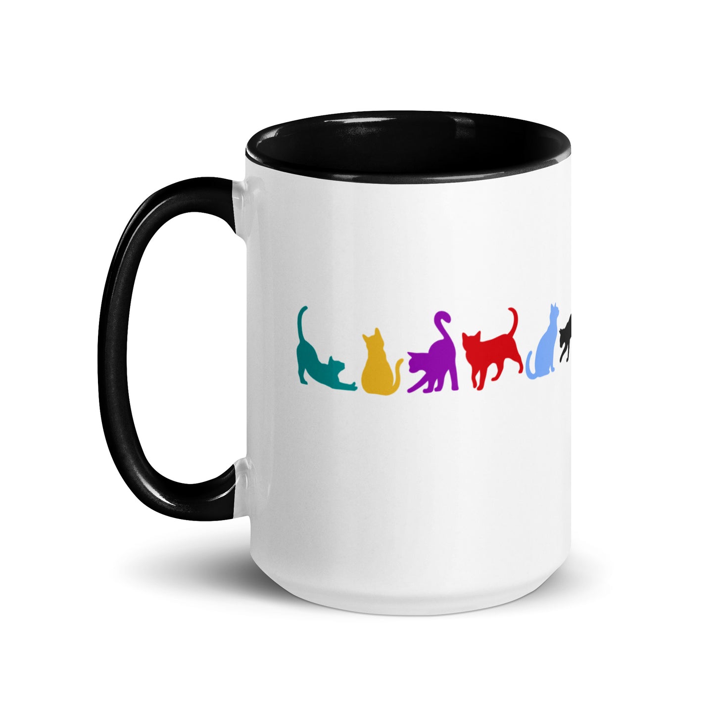 Cat Album Era Color Mug with Color Inside, Free Shipping