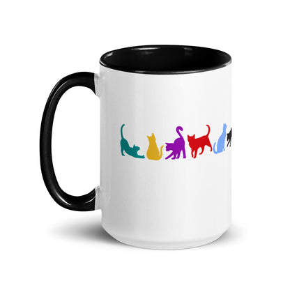Cat Album Era Color Mug with Color Inside, Free Shipping