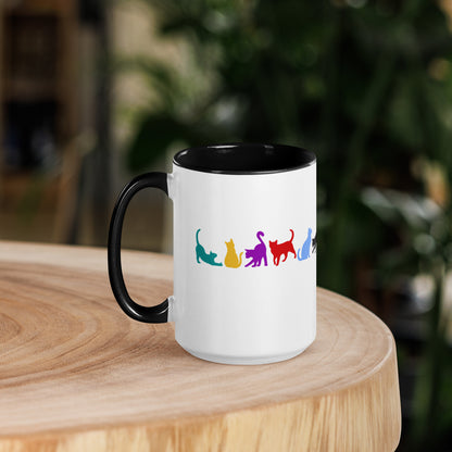 Cat Album Era Color Mug with Color Inside, Free Shipping
