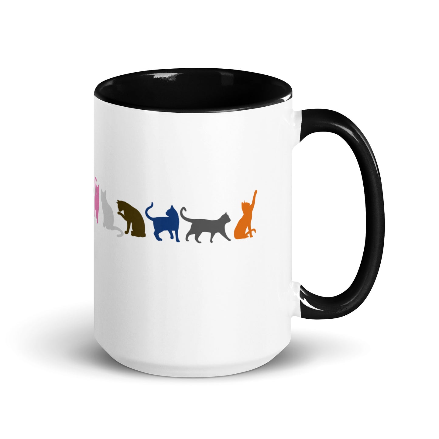 Cat Album Era Color Mug with Color Inside, Free Shipping