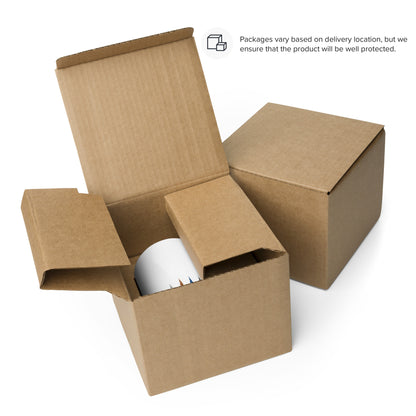 Open cardboard box with a smaller box inside on a white background