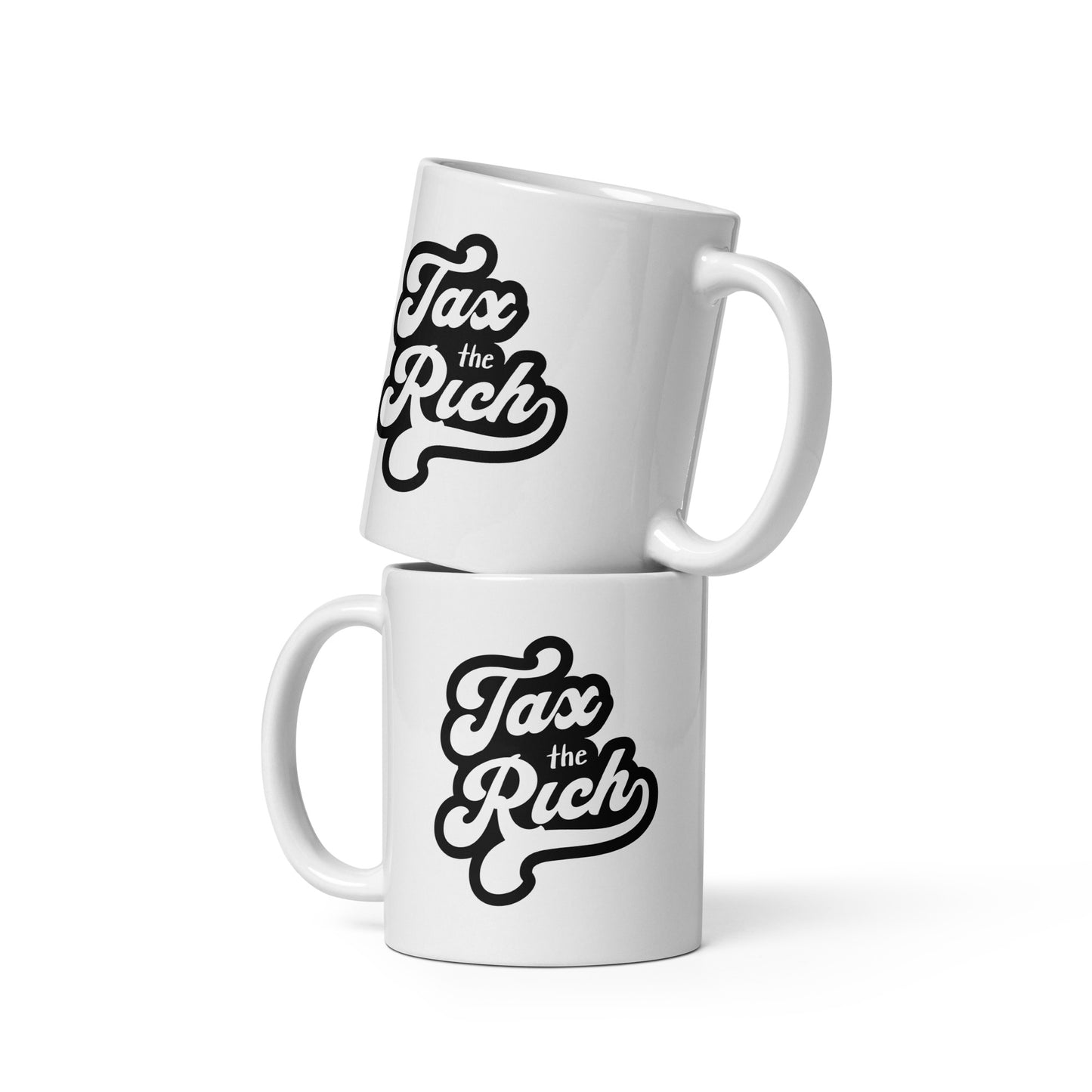Tax The Rich white glossy mug, Free Shipping