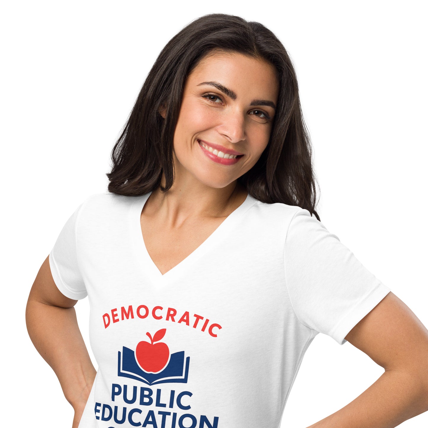 Democratic Public Education Caucus of Florida T-Shirt - Women’s Relaxed V-neck - Free Shipping
